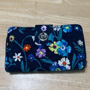 Vera Bradley Blue Floral Quilted Wallet
